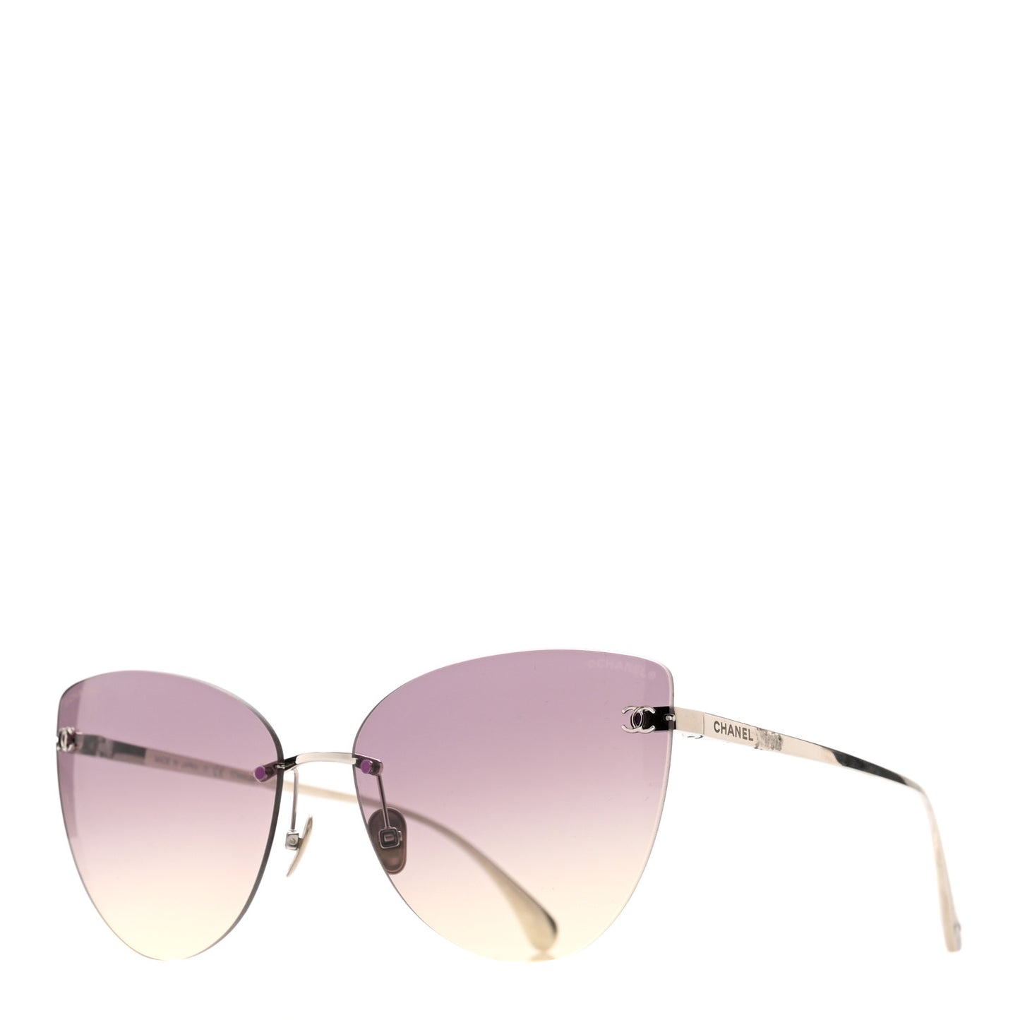 Titanium Frameless Cat Eye CC Sunglasses 4273-T