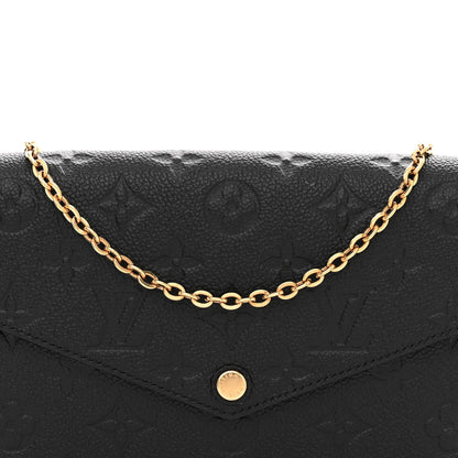 Louis Vuitton Empreinte Pochette Felicie Chain Wallet Black 9 of 12