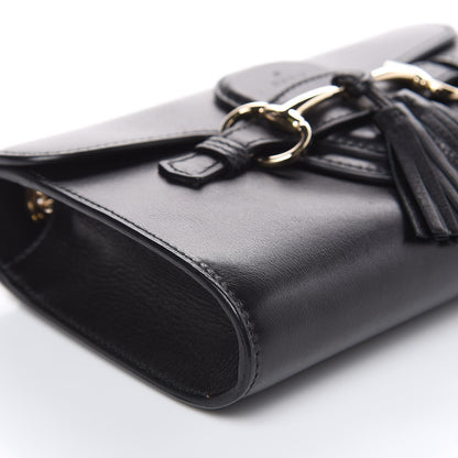 Gucci Smooth Calfskin Small Emily Chain Shoulder Bag Black 8 of 14