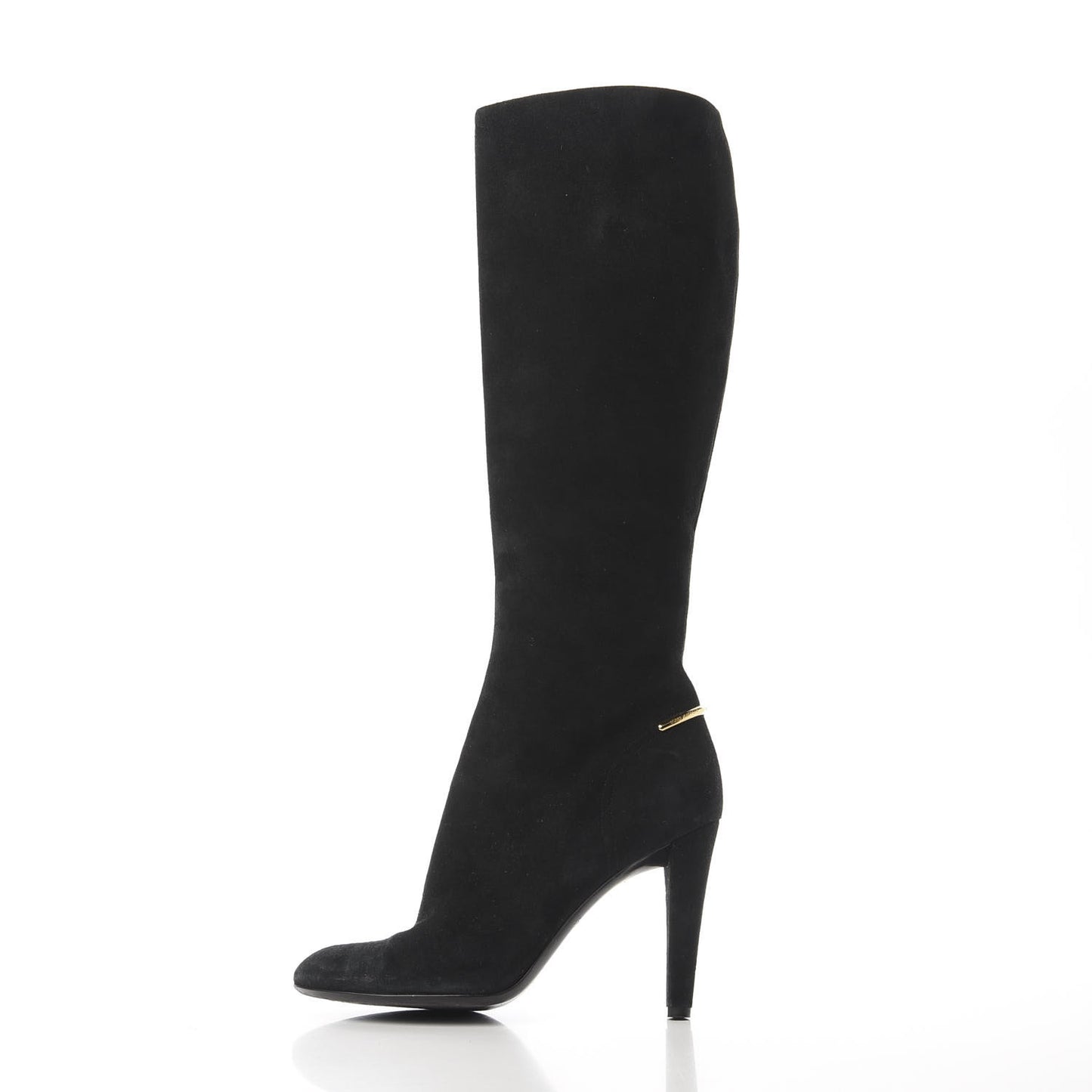 Suede Goatskin Alliance Thigh Boots 40 Black