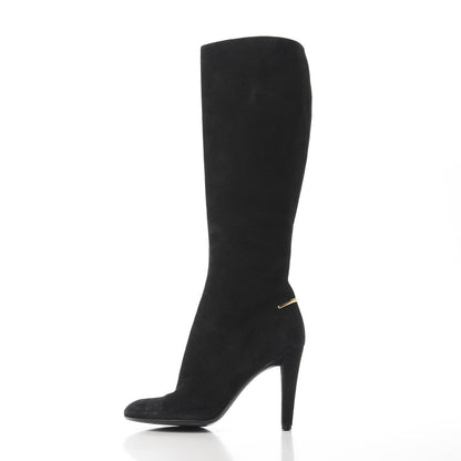 Louis Vuitton Suede Goatskin Alliance Thigh Boots 40 Black 1 of 6