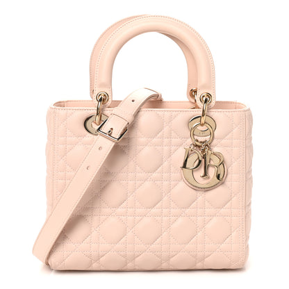 Christian Dior Lambskin Cannage Medium Lady Dior Light Pink 1 of 10
