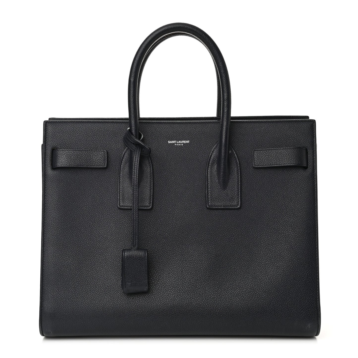 Grained Calfskin Small Sac De Jour Black