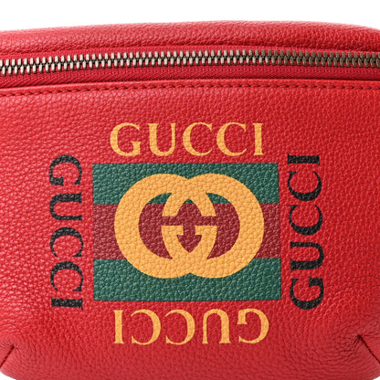 Gucci Grained Calfskin Small Logo Belt Bag Hibiscus Red 7 of 9