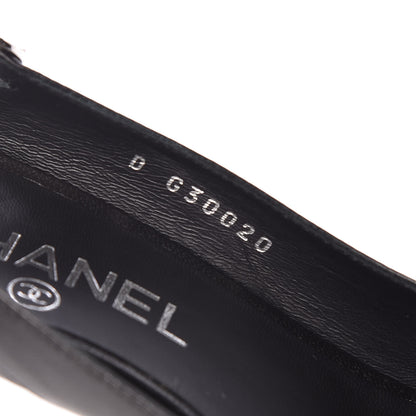 Chanel Lambskin Camellia Slingback Sandals 36.5 Black 10 of 13