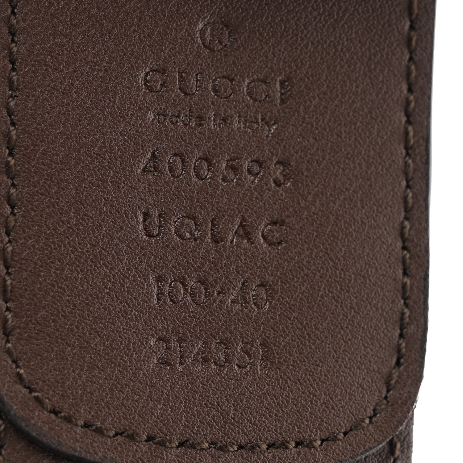 Gucci Monogram Jumbo GG Textured Dollar Calfskin Double G 40mm Belt 100 40 Camel Ebony 3 of 6