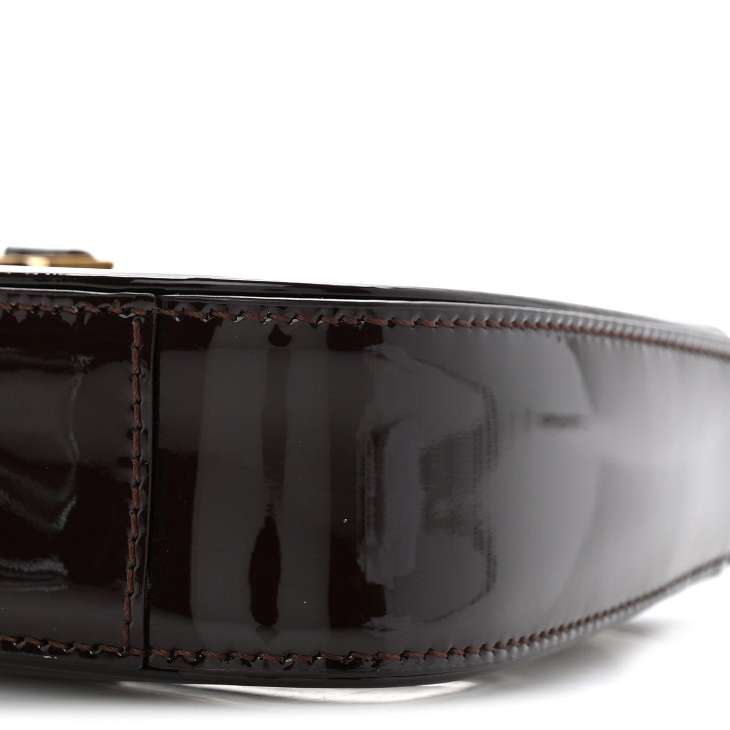 Patent Calfskin Le 5 A 7 Mini Hobo Spicy Chocolate