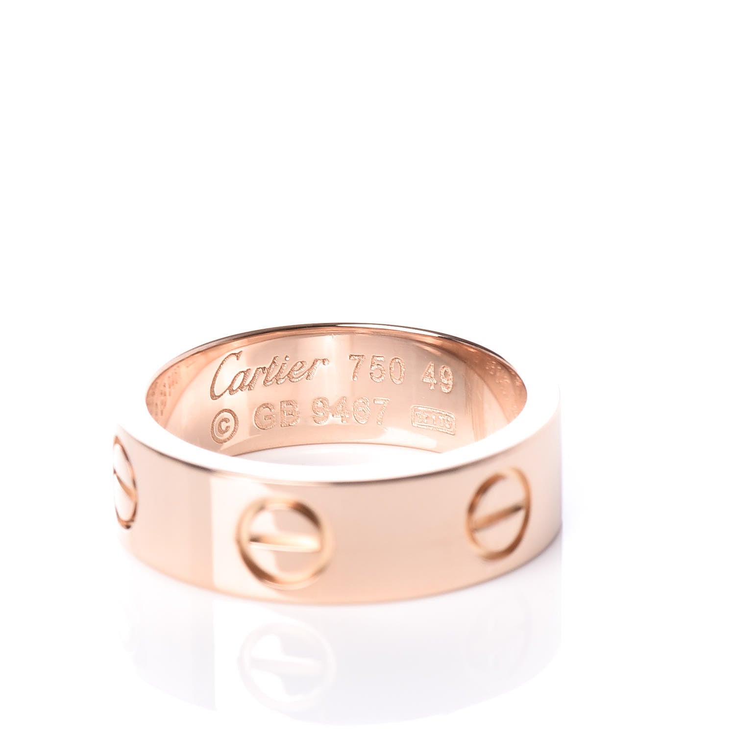 Cartier 18K Pink Gold 5.5mm LOVE Ring 49 4.75 4 of 4