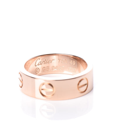 Cartier 18K Pink Gold 5.5mm LOVE Ring 49 4.75 4 of 4