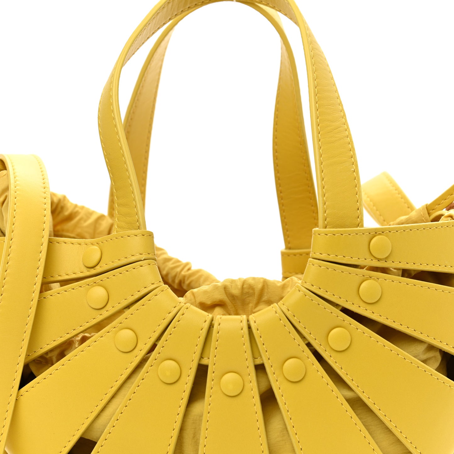 French Calfskin Small Shell Bag Yellow