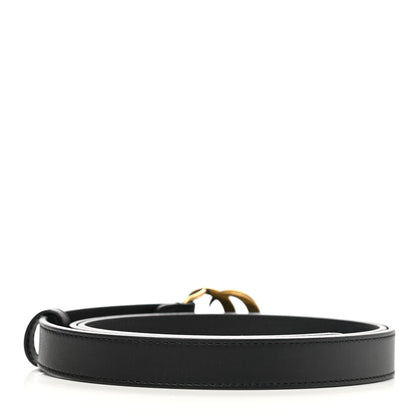 Gucci Calfskin Pearl Double G 20mm Belt 95 38 Black Cream 2 of 5