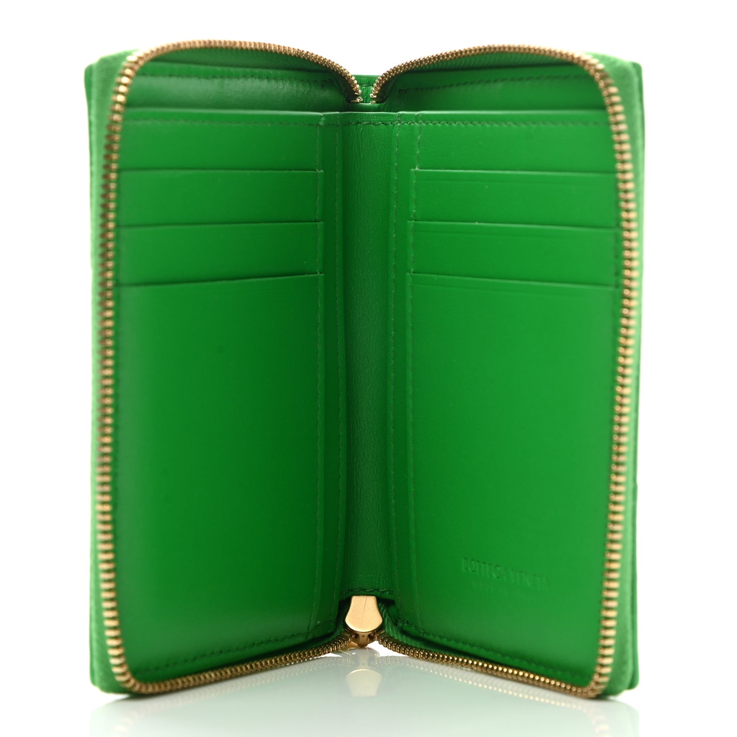 Nappa Maxi Intrecciato Zip Wallet Parakeet