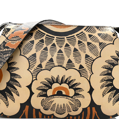 Valentino Garavani Calfskin Floral Print Mime Hobo Brown 6 of 8