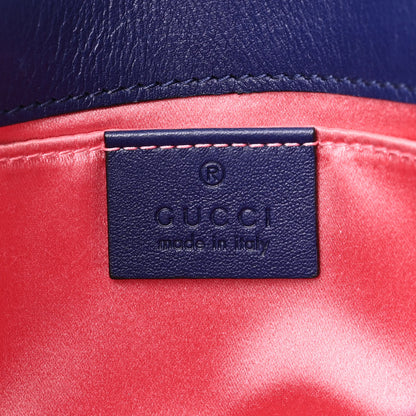 Gucci Velvet Matelasse Mini GG Marmont Shoulder Bag Cobalt Blue 6 of 10