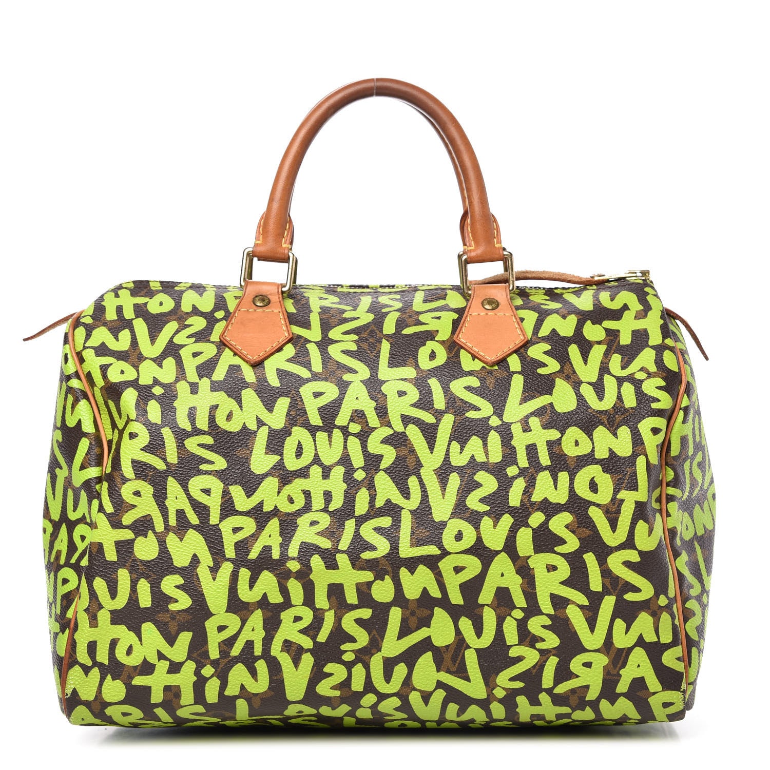 Louis Vuitton Monogram Graffiti Speedy 30 Green 1 of 11