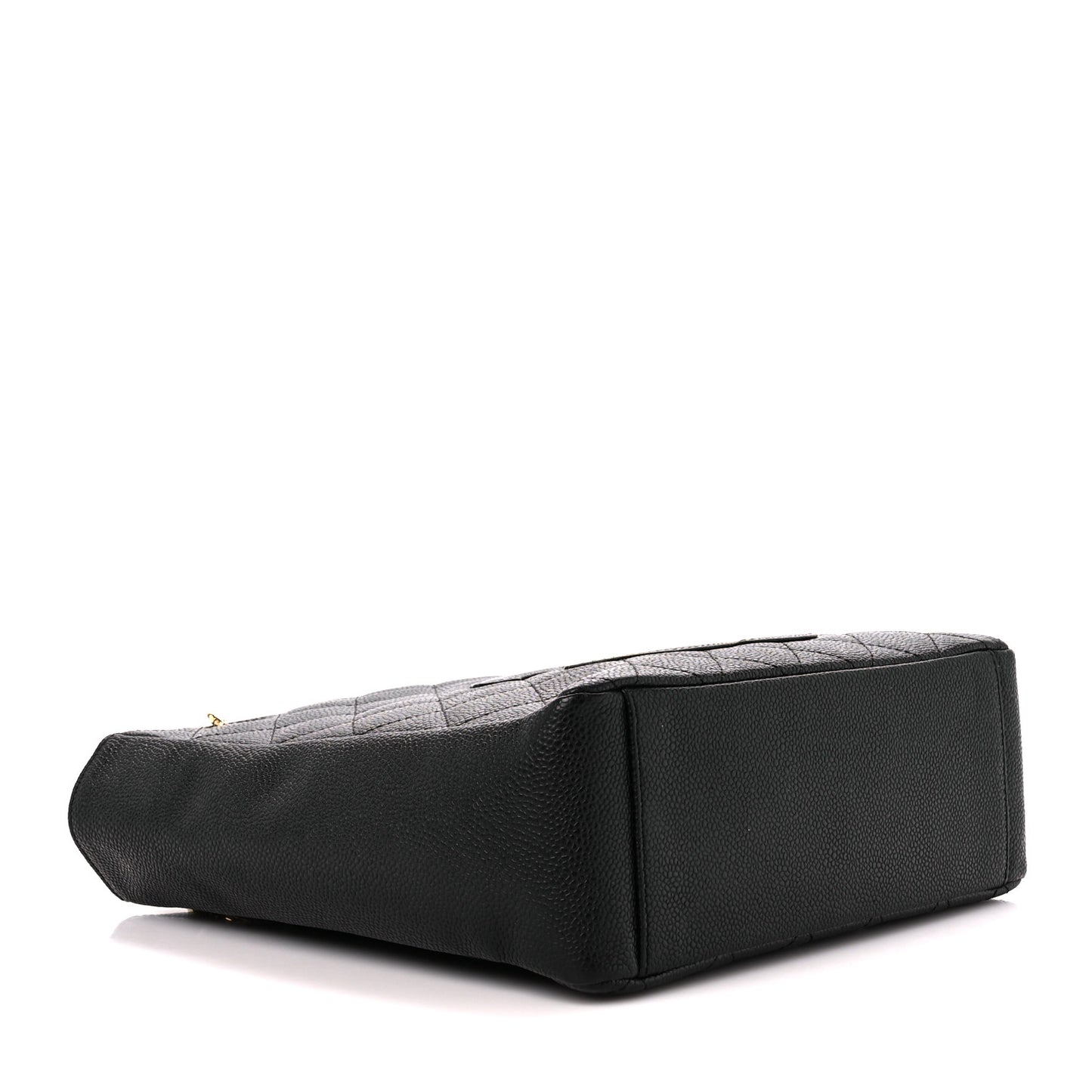 Caviar Quilted Petit Shopping Tote PST Black