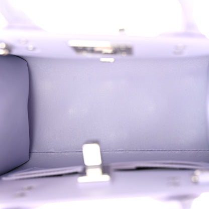 Salvatore Ferragamo Hammered Calfskin Small The Studio Box Bag Lavender 5 of 10