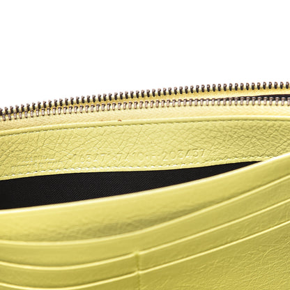 Balenciaga Agneau Classic Hardware Money Wallet Jaune Citronnade 7 of 15