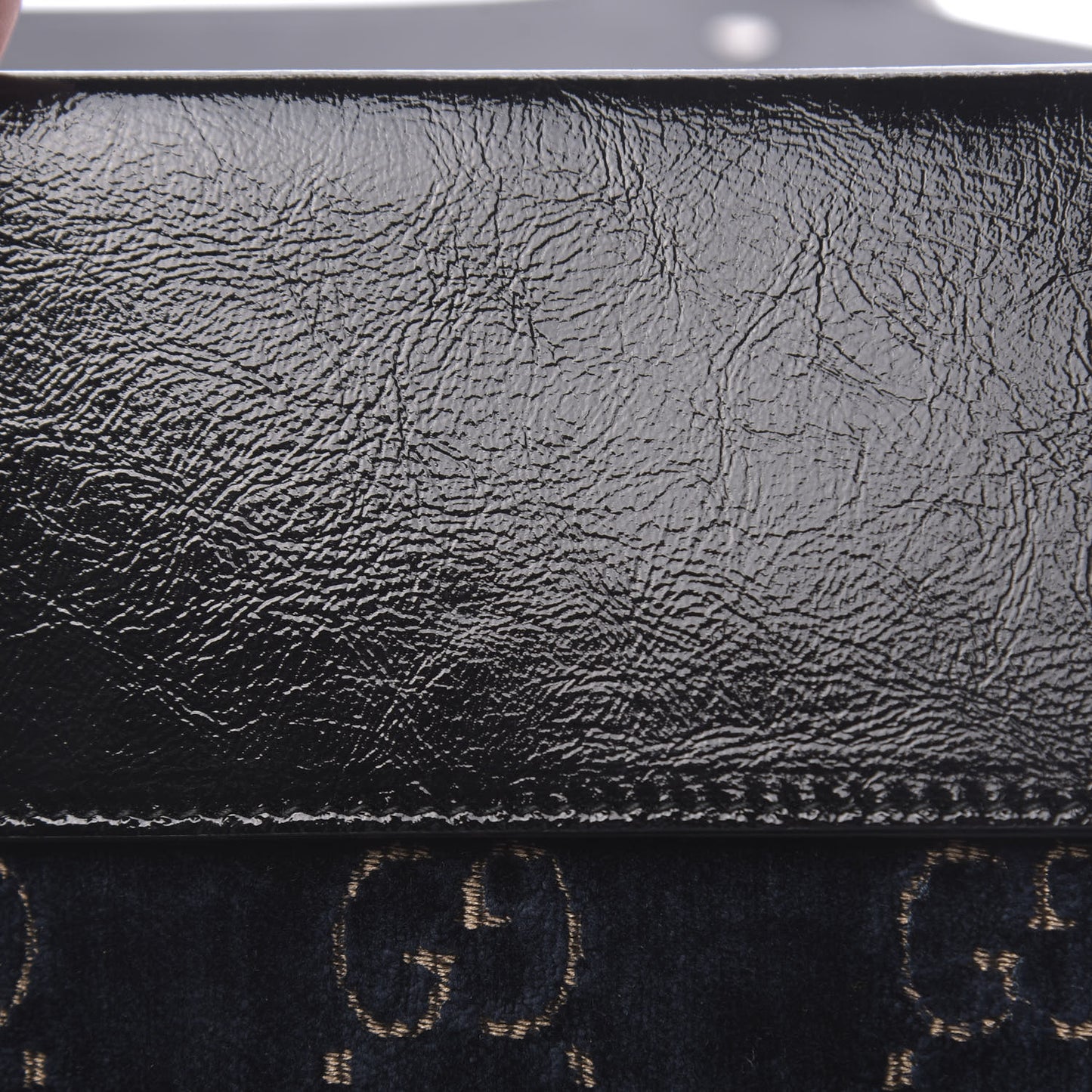 Velvet Skipper GG Monogram Small Dionysus Shoulder Bag Blue Beige Black