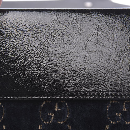 Gucci Velvet Skipper GG Monogram Small Dionysus Shoulder Bag Blue Beige Black 10 of 11
