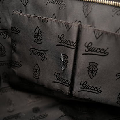 Gucci Guccissima Medium Zippered Shopping Tote Black 11 of 15