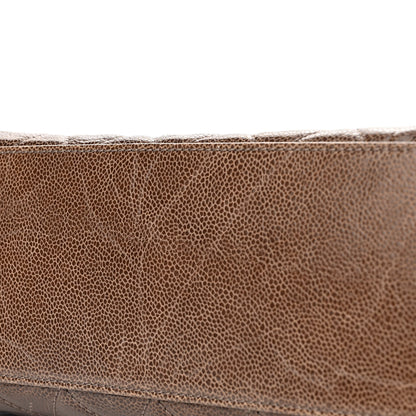 Chanel Crumpled Grained Calfskin Jumbo CC Crave Flap Brown 11 of 12