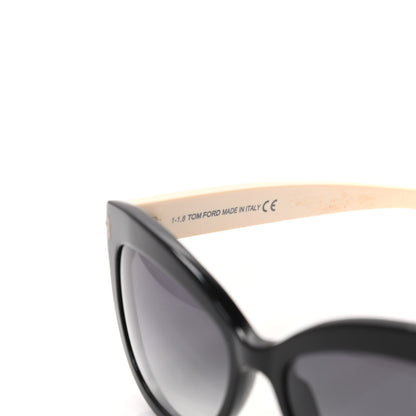 Tom Ford Acetate Alistair Cat Eye Sunglasses TF524 Black Beige 5 of 8