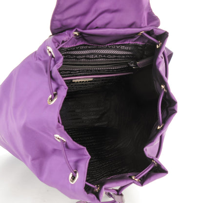 Prada Vela Nylon Saffiano Cinch Backpack Ciclamino 5 of 8