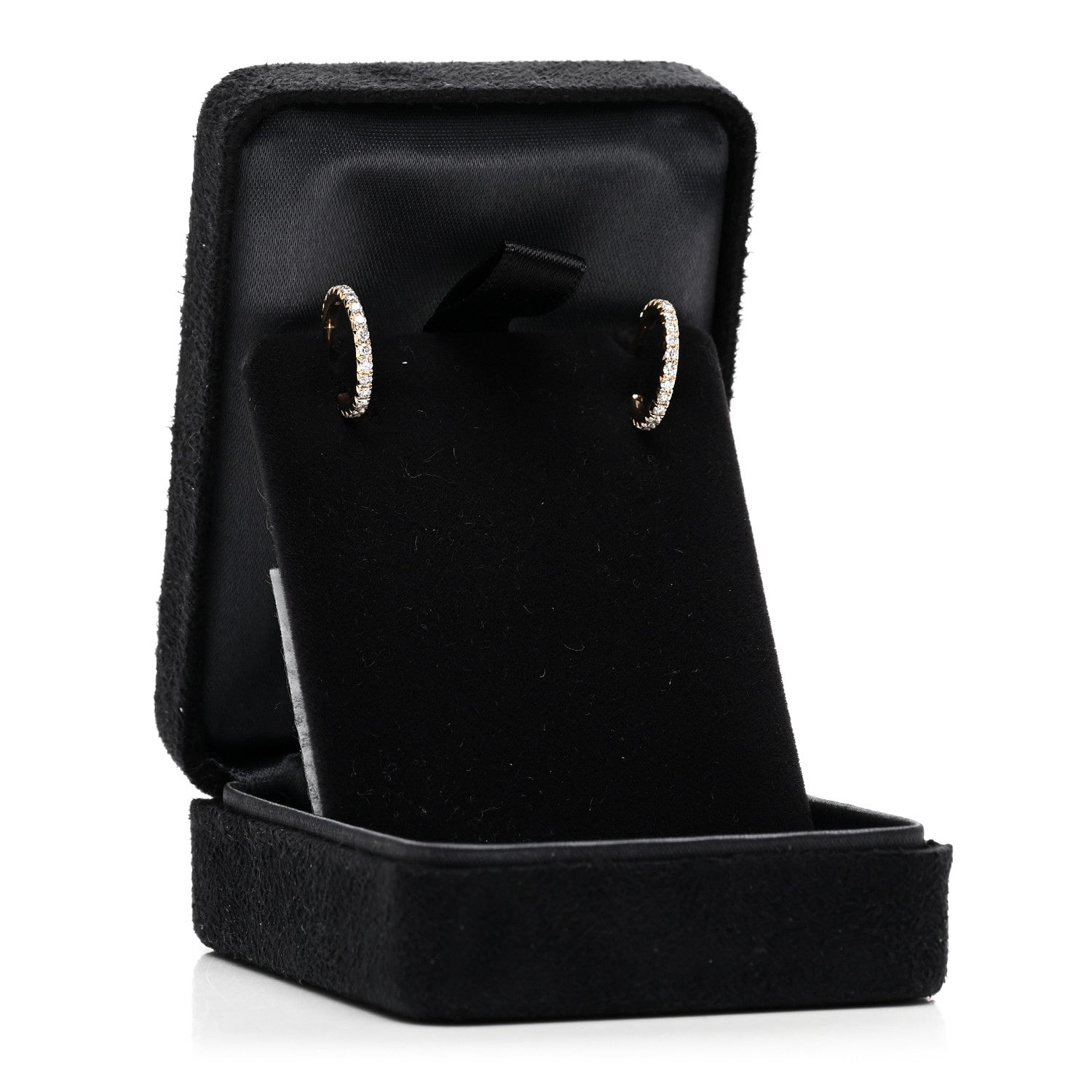 Tiffany 18K Rose Gold Diamond Small Metro Hoop Earrings 5 of 5