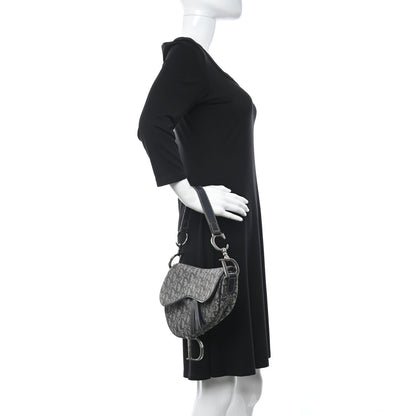 Christian Dior Monogram Saddle Bag Blue 2 of 9