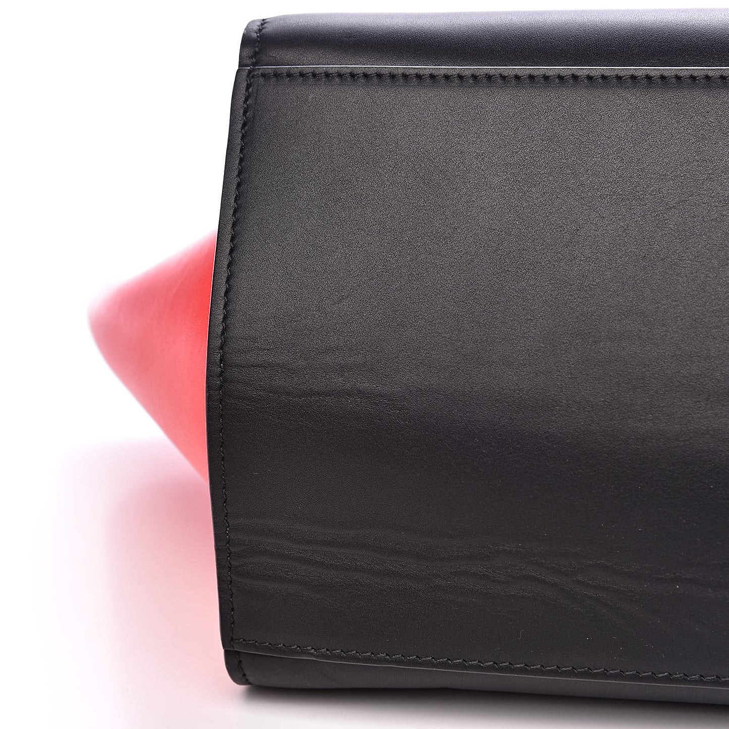 Satin Calfskin Small Tri-Color Trapeze Alizarin