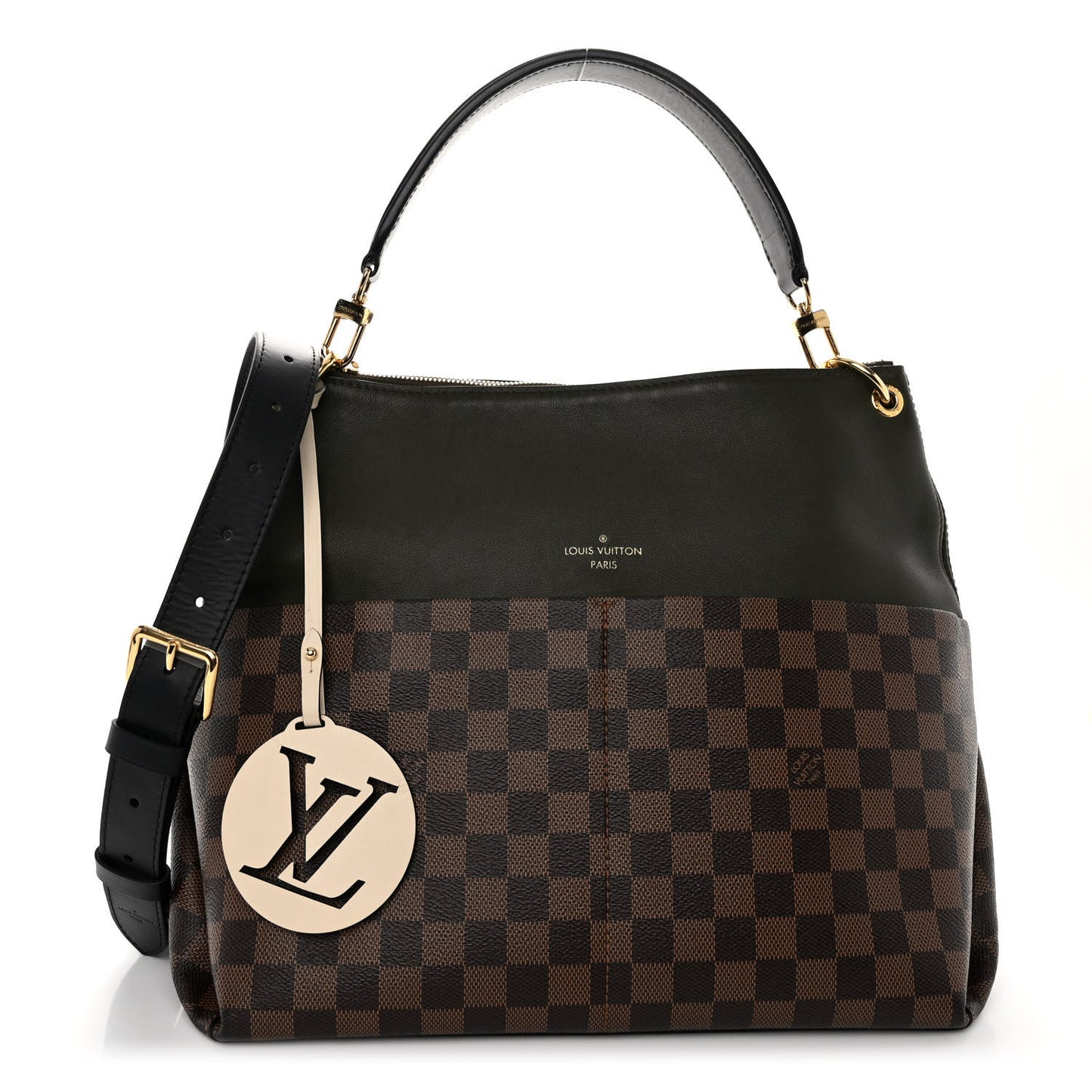 Damier Ebene Calfskin Maida Khaki
