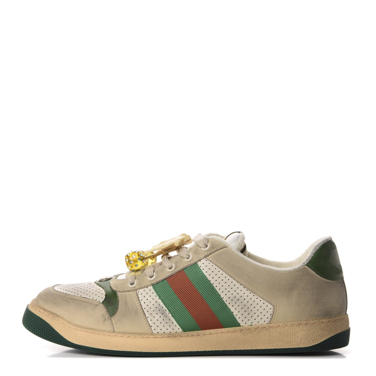 Nubuck Web Cherries Mens Screener Sneakers 13 Dusty Milk White Vintage Green