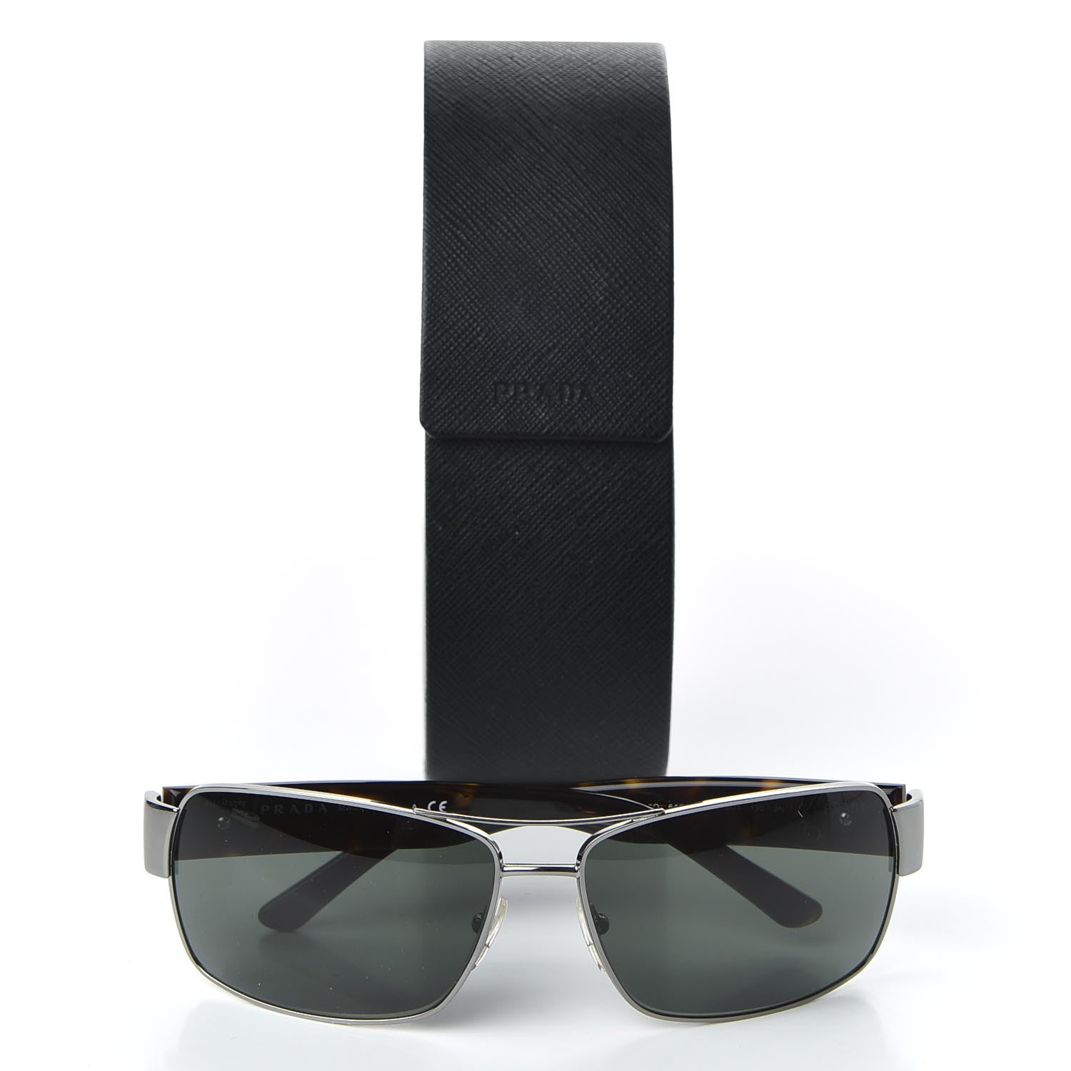 Prada Acetate Aviator Sunglasses SPR 66O Black 7 of 7
