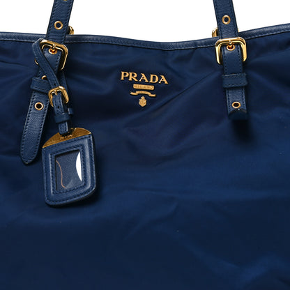 Prada Tessuto Nylon Saffiano Tote Baltico 7 of 9