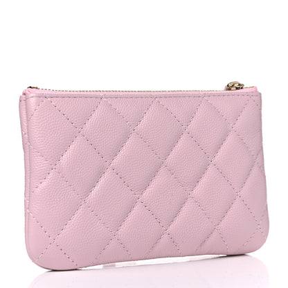Chanel Caviar Quilted Small Cosmetic Case Light Pink 2 of 4