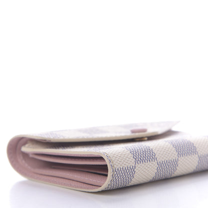 Louis Vuitton Damier Azur Victorine Wallet Rose Ballerine 6 of 9
