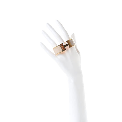 Hermes Enamel Wide Clic Clac H Bracelet GM Marron Glace 2 of 5