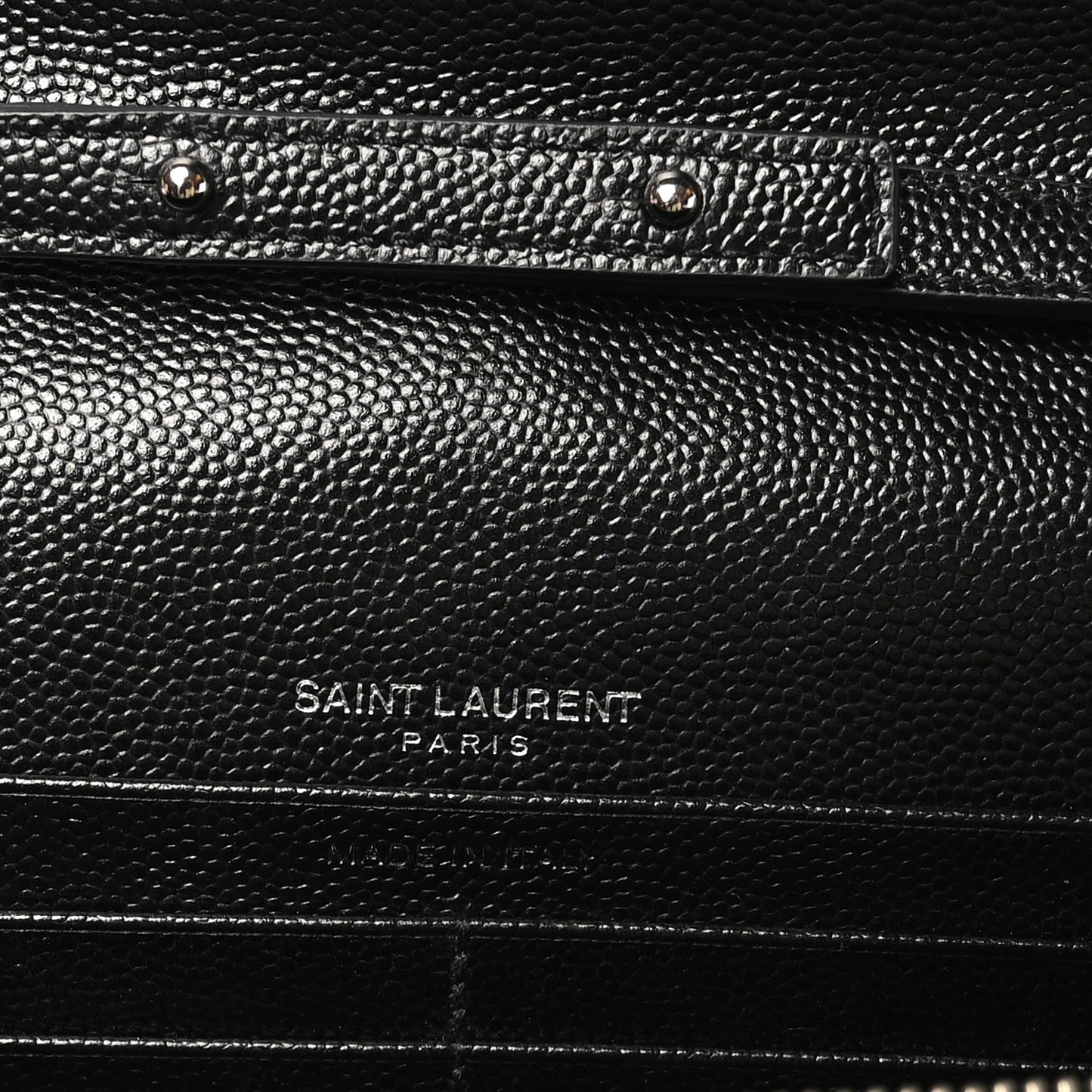 Grain De Poudre Matelasse Chevron Monogram Chain Wallet Black