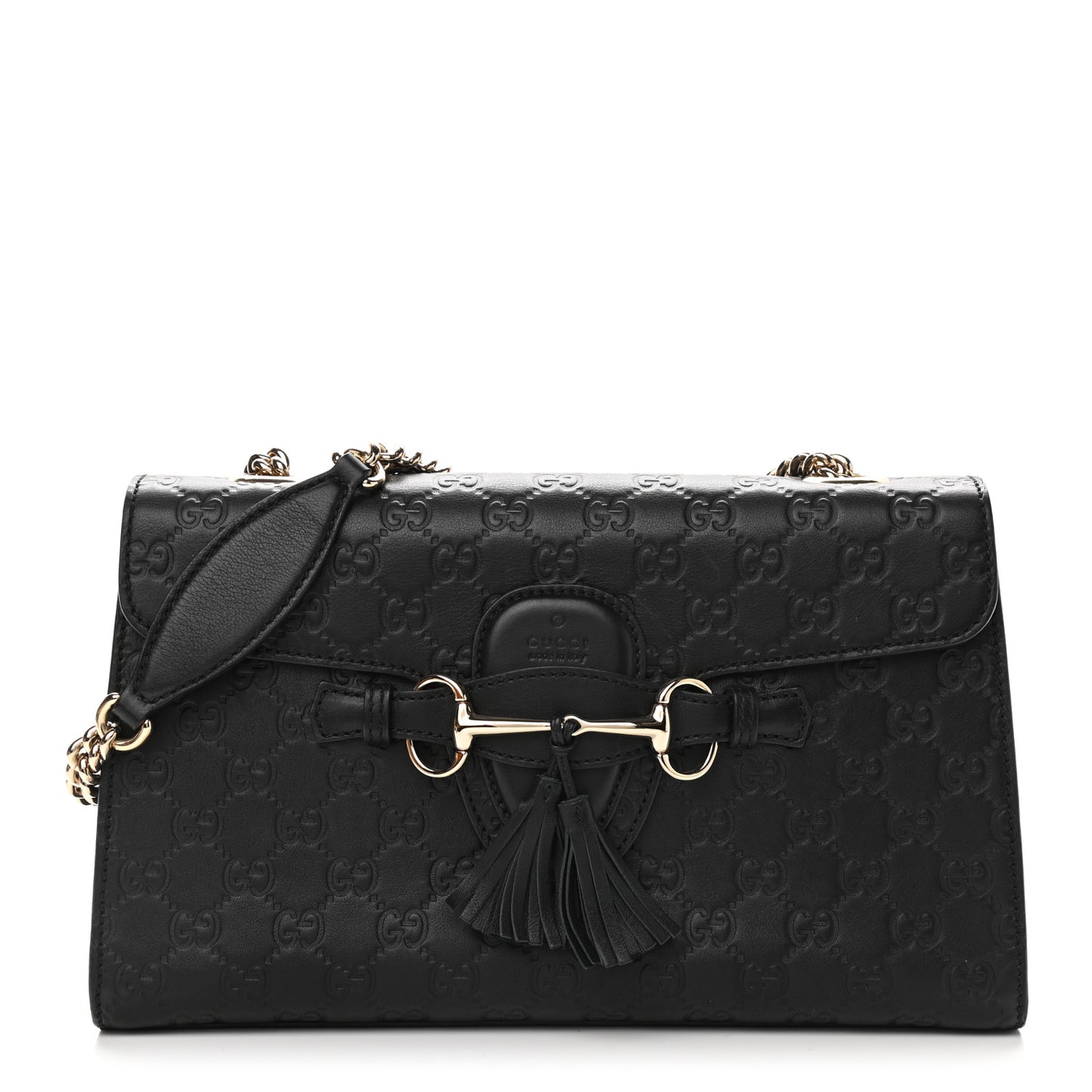 Guccissima Medium Emily Chain Shoulder Bag Black