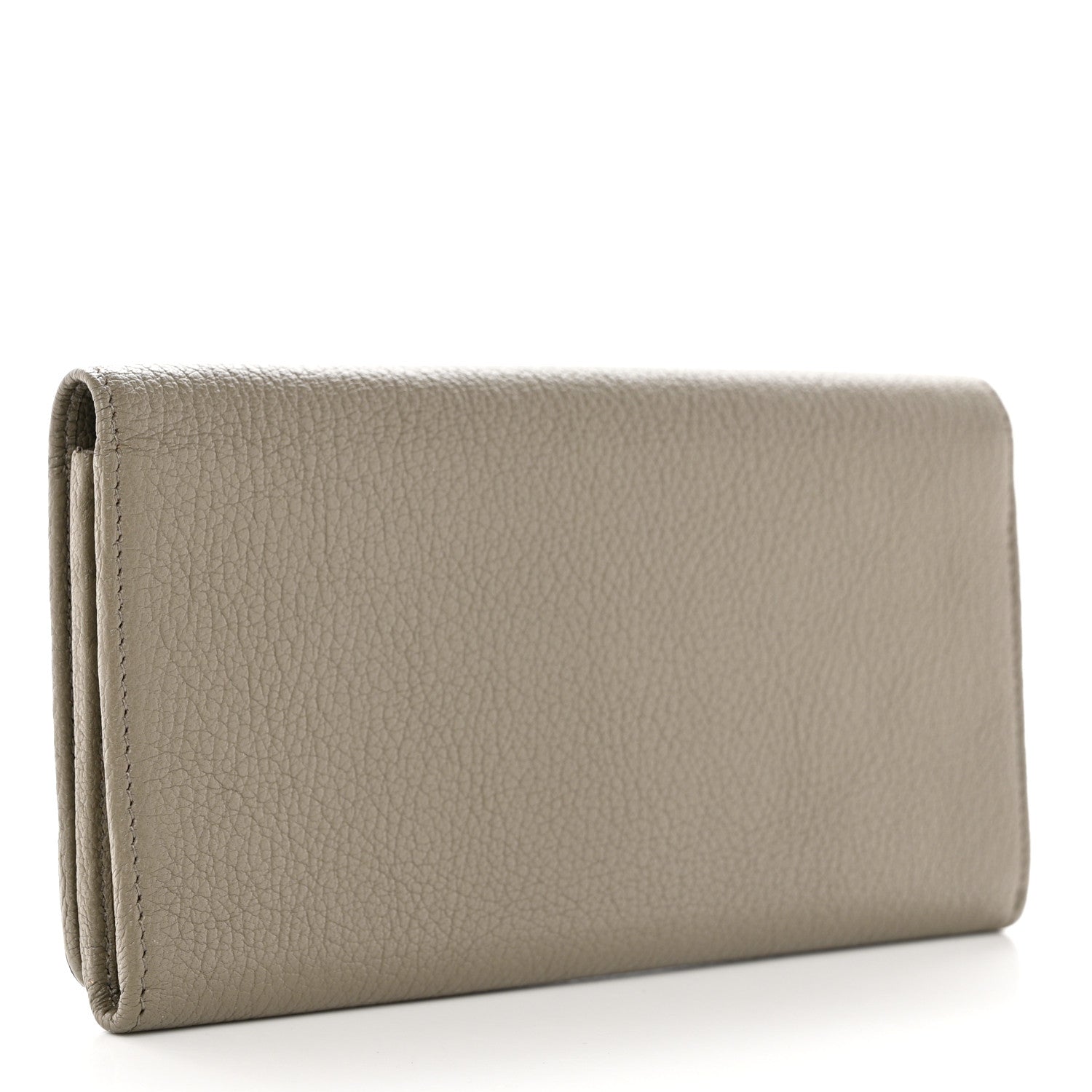 Balenciaga Chevre Gold Metallic Edge Hardware Zip Around Wallet Gris Taupe 3 of 8