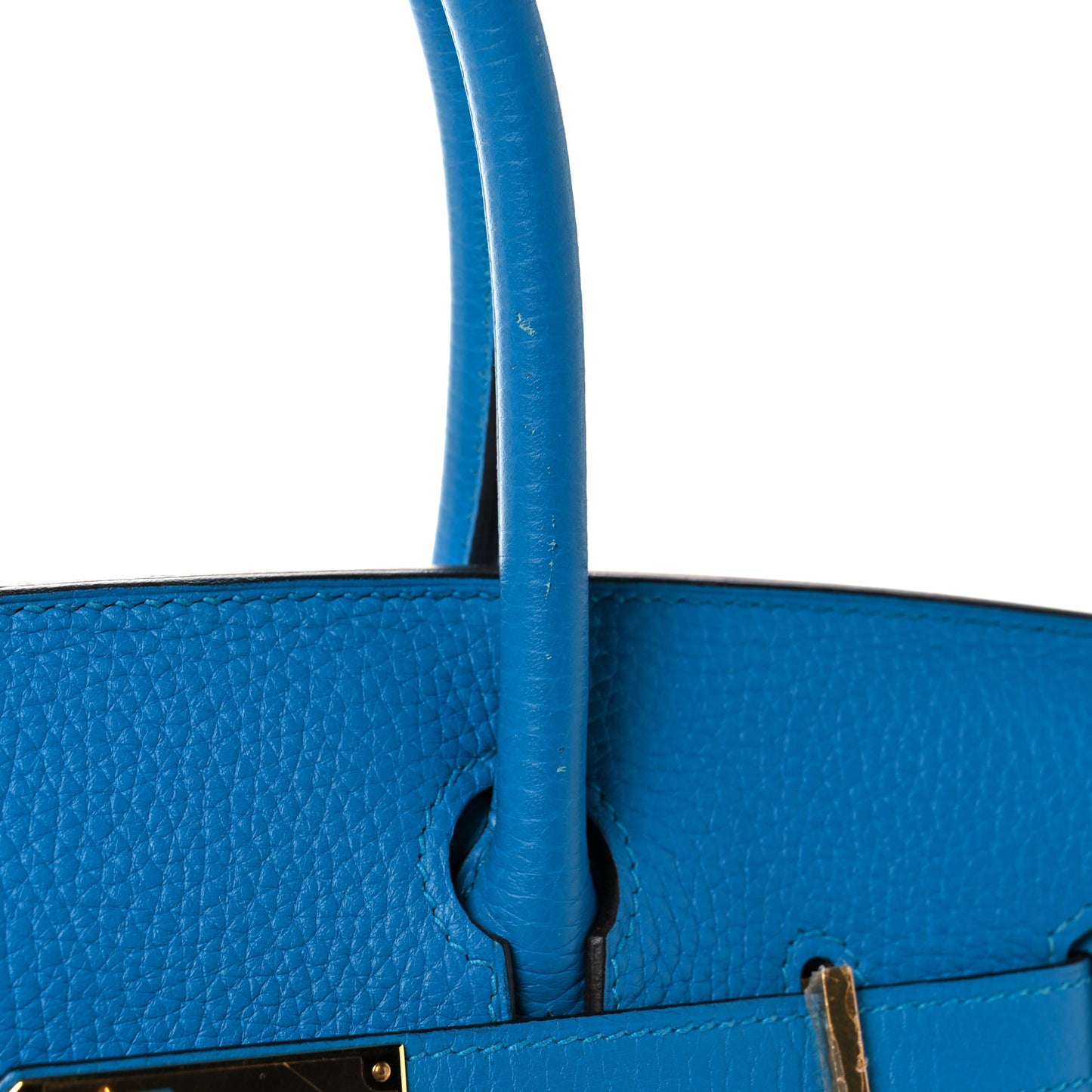 Taurillon Clemence Birkin 30 Bleu Zanzibar