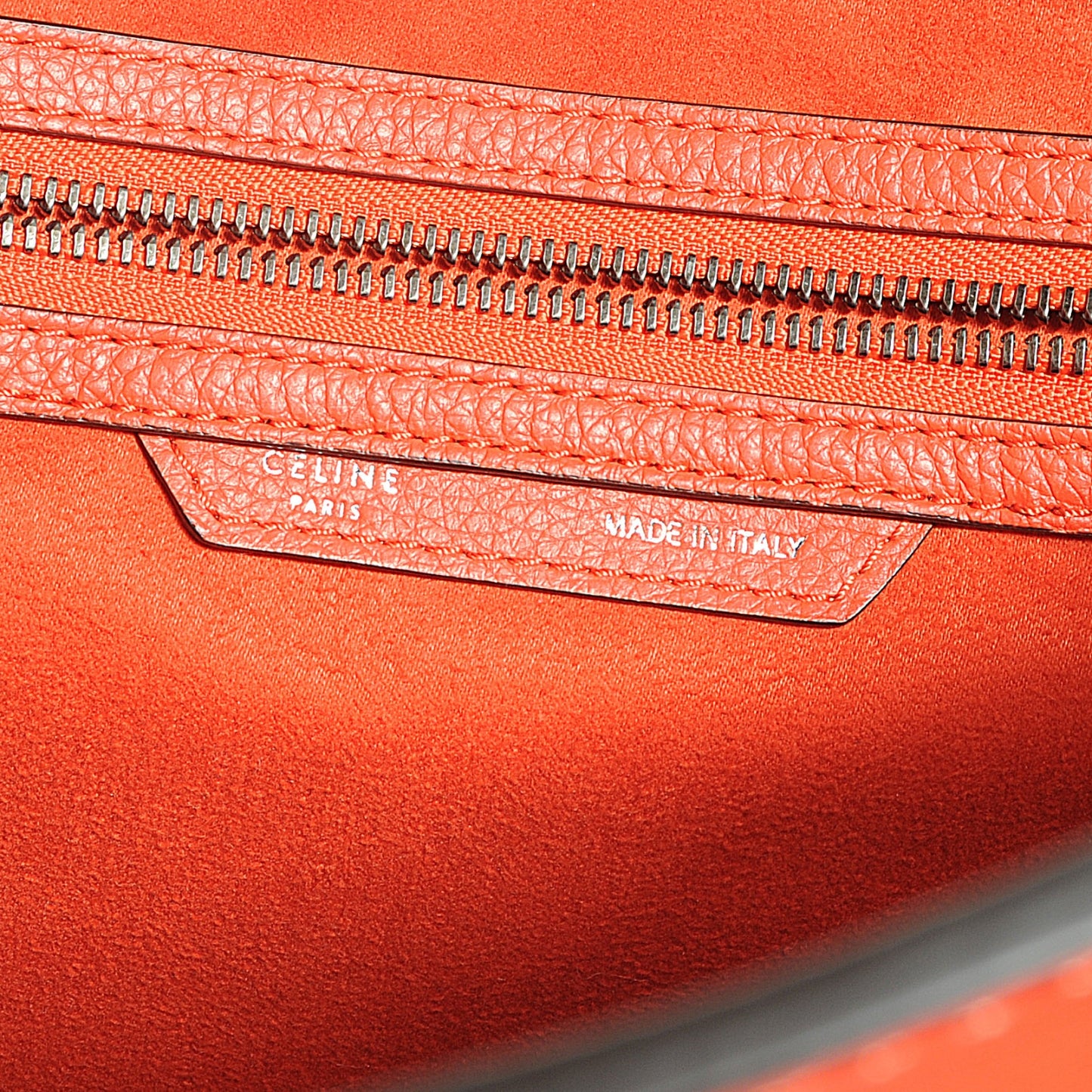 Drummed Calfskin Mini Luggage Bag Vermillion