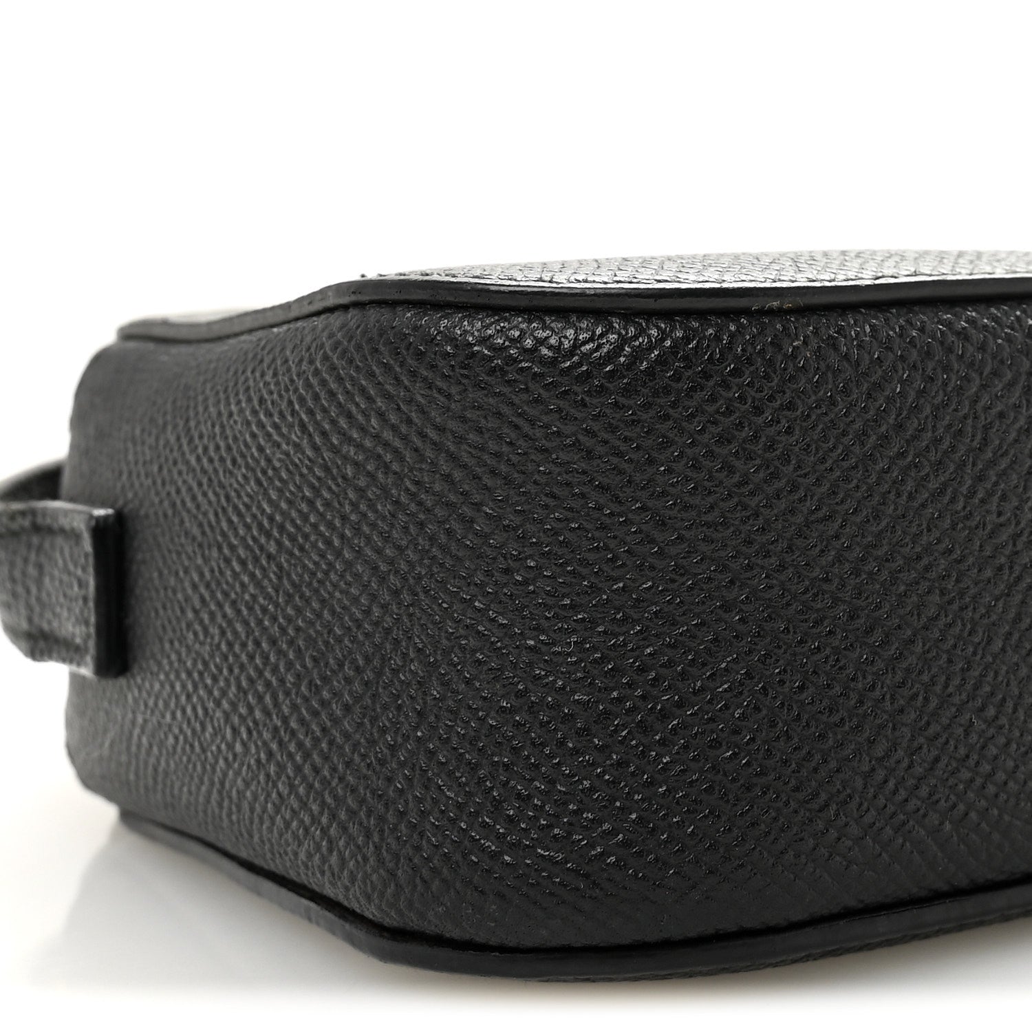 Balenciaga Signature Grained Calfskin Logo XS Ville Camera Bag Black White 8 of 9