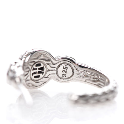 John Hardy Sterling Silver Diamond Classic Chain Circle Hoop Earrings 4 of 4