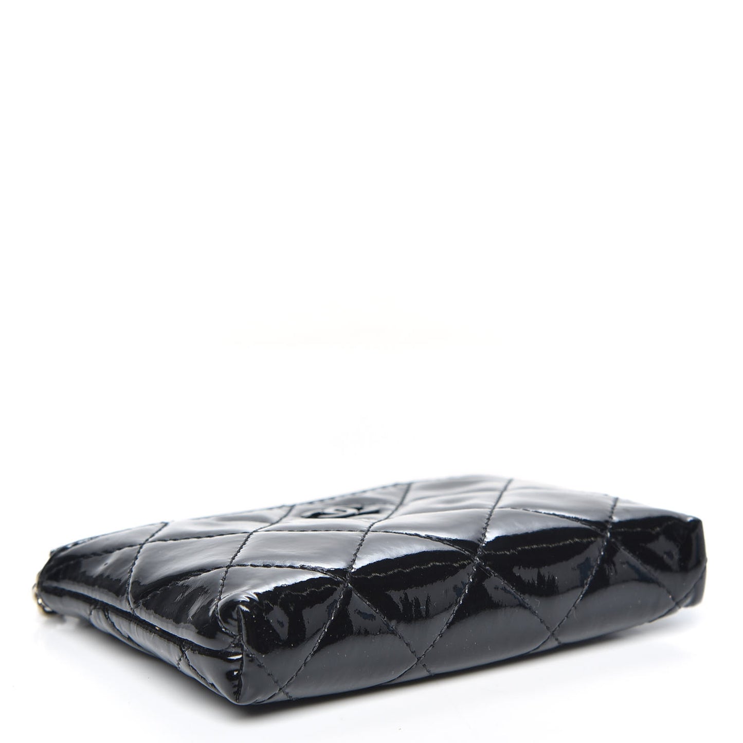 Patent Quilted Key Pouch So Black