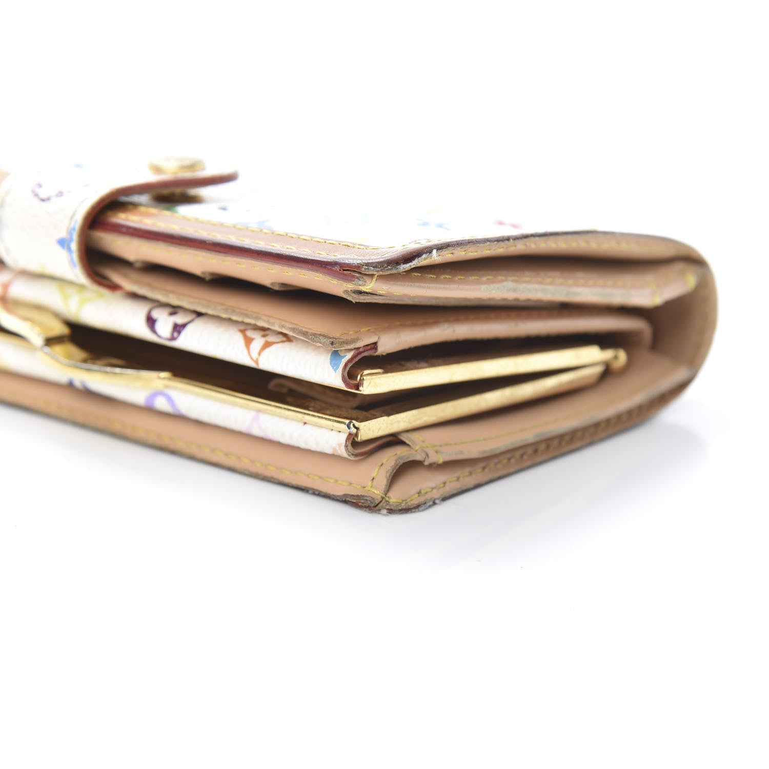 Louis Vuitton Monogram Multicolor French Purse Wallet White 12 of 16