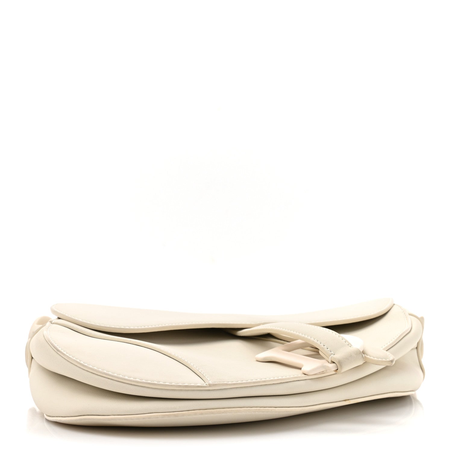 Christian Dior Ultra Matte Calfskin Saddle Bag Off White 4 of 14