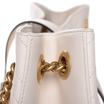 Gucci Calfskin Matelasse Medium GG Marmont Shoulder Tote Bag White 15 of 16