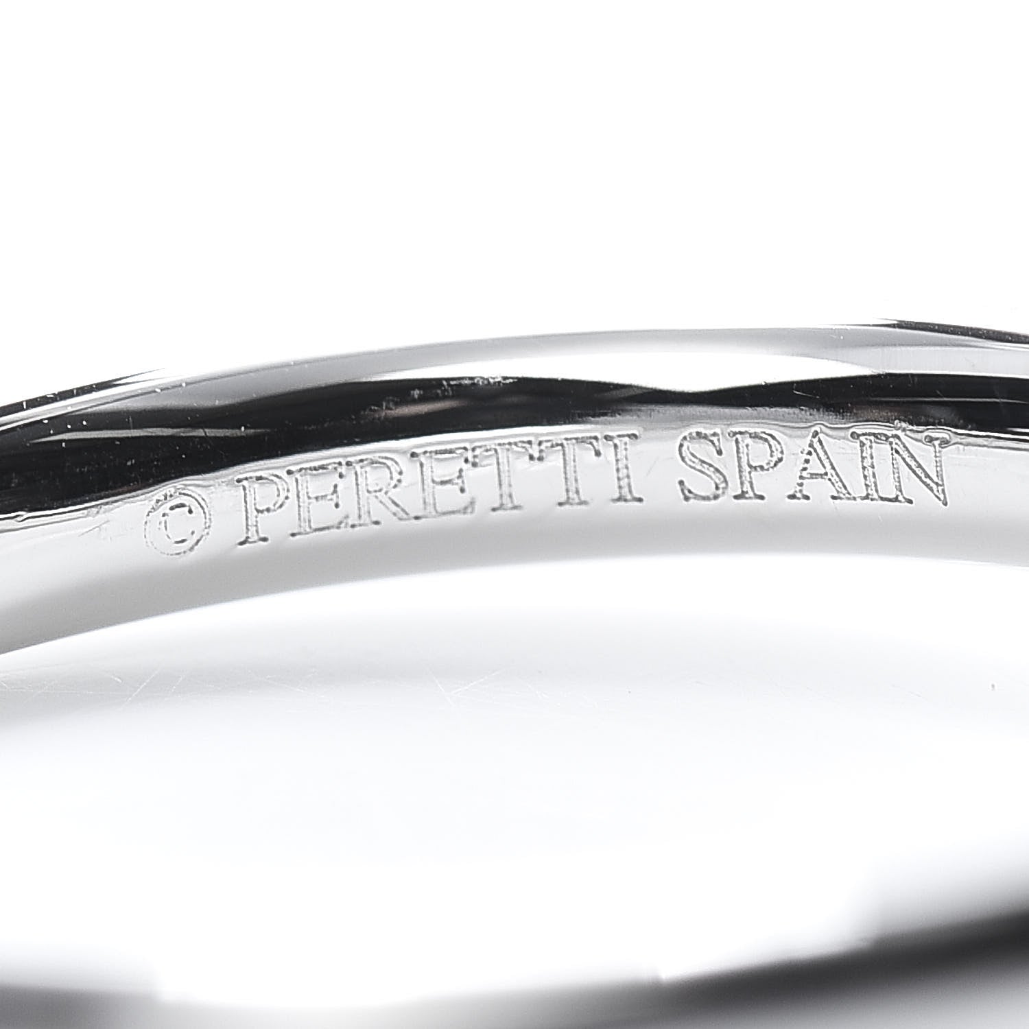 Tiffany Platinum Diamond Elsa Peretti Curved Wedding Band Ring 48 4.5 5 of 6